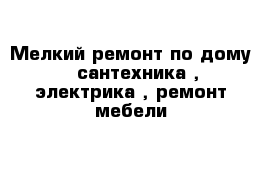 Мелкий ремонт по дому - сантехника , электрика , ремонт мебели